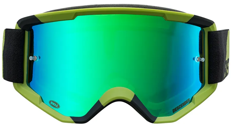 Bell Descender MTB Mirrored Lens Goggles Green-1